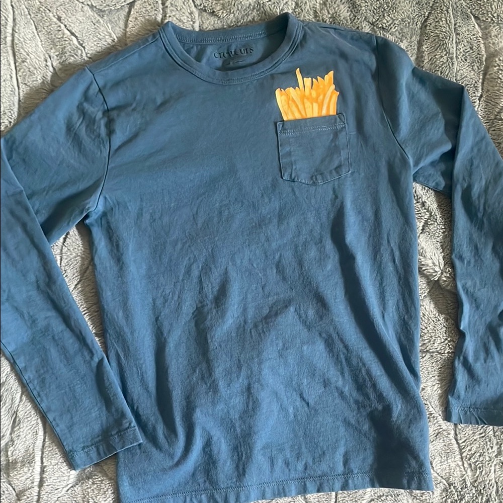 Crew cuts Long Sleeve Shirt with French Fry Pocket Design size large (10/11)